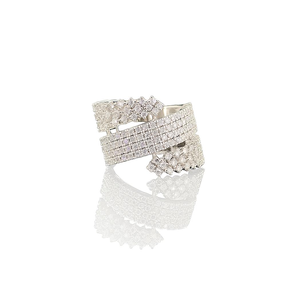 La DiaMantés | Cocktail with Cluster Accents  Ring